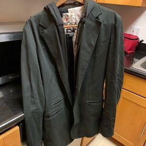 Rare Volcom Design Hooded blazer jacket hoodie